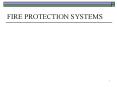 FIRE PROTECTION SYSTEMS Fire Protection System Design PowerPoint PPT Presentation