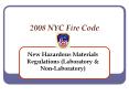2008 NYC Fire Code PowerPoint PPT Presentation