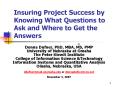 Insuring Project Success by Knowing What Questions to Ask and Where to Get the Answers PowerPoint PPT Presentation
