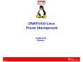OMAP3430 Linux Power Management PowerPoint PPT Presentation