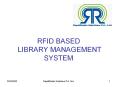 RFID BASED LIBRARY MANAGEMENT SYSTEM PowerPoint PPT Presentation