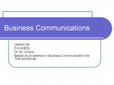 Business Communications