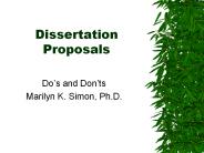 Dissertation Proposals