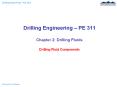 Drilling Engineering – PE 311 PowerPoint PPT Presentation