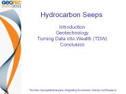 Introduction Geotechnology Turning Data into Wealth (TDW) Conclusion