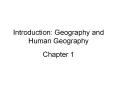 Introduction: Geography and Human Geography PowerPoint PPT Presentation