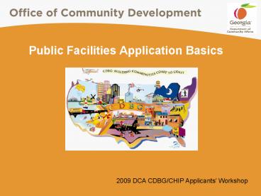 Public Facilities Application Basics