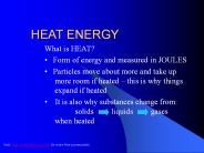 HEAT ENERGY