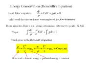 Energy Conservation (Bernoulli