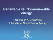 Renewable vs. Non-renewable energy