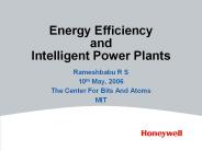Energy Efficiency and Intelligent Power Plants