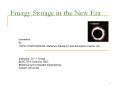 Energy Storage in the New Era PowerPoint PPT Presentation
