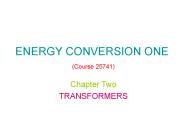 ENERGY CONVERSION ONE (Course 25741)
