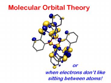 Molecular Orbital Theory