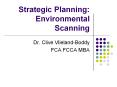 Strategic Planning: Environmental Scanning PowerPoint PPT Presentation