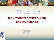 MONITORING CONTROLLED ENVIRONMENTS