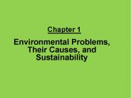 Environmental Problems, Their Causes, and Sustainability