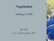Negotiation Getting to YES
