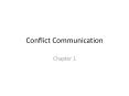 Conflict Communication PowerPoint PPT Presentation