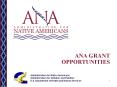 ANA GRANT OPPORTUNITIES PowerPoint PPT Presentation