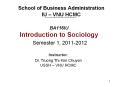 BA116IU Introduction to Sociology Semester 1, 2011-2012 PowerPoint PPT Presentation
