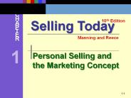 Personal Selling and the Marketing Concept