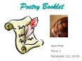 Poetry Booklet PowerPoint PPT Presentation