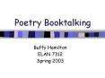 Poetry Booktalking PowerPoint PPT Presentation