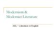 Modernism PowerPoint PPT Presentation