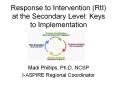 Response to Intervention (RtI) at the Secondary Level: Keys to Implementation PowerPoint PPT Presentation