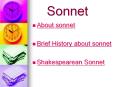 Sonnet PowerPoint PPT Presentation