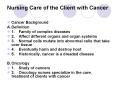 Nursing Care of the Client with Cancer PowerPoint PPT Presentation