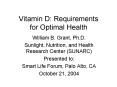 Vitamin D: Requirements for Optimal Health PowerPoint PPT Presentation