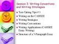 Session 3: Writing Conventions and Writing Strategies PowerPoint PPT Presentation