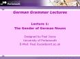German Grammar Lectures PowerPoint PPT Presentation