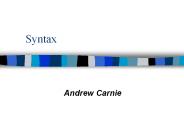 Syntax