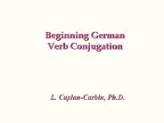 Beginning German Verb Conjugation