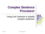 Complex Sentence Processor