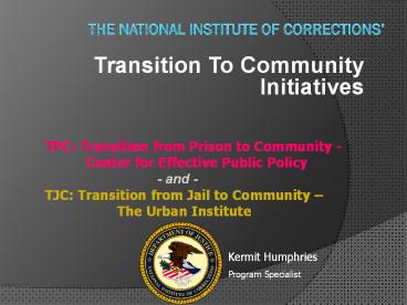 The National Institute of Corrections’