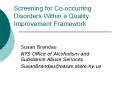 Screening for Co-occurring Disorders Within a Quality Improvement Framework PowerPoint PPT Presentation
