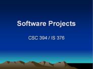 Software Projects