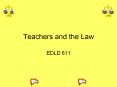 Teachers and the Law PowerPoint PPT Presentation