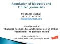 Regulation of Bloggers and Citizen Journalists PowerPoint PPT Presentation