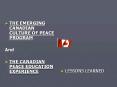 THE EMERGING CANADIAN CULTURE OF PEACE PROGRAM PowerPoint PPT Presentation