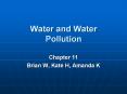 Water and Water Pollution PowerPoint PPT Presentation