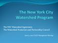 The New York City Watershed Program PowerPoint PPT Presentation