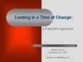Leading in a Time of Change: A Futurist s Approach Natalie PowerPoint PPT Presentation