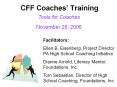 CFF Coaches’ Training PowerPoint PPT Presentation