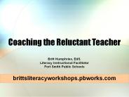 Coaching the Reluctant Teacher