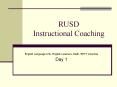 RUSD Instructional Coaching English Language Arts, English PowerPoint PPT Presentation